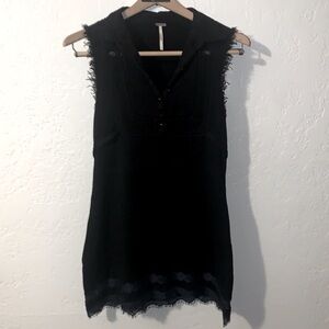 Free People Knit Black Tunic/ Mini Dress